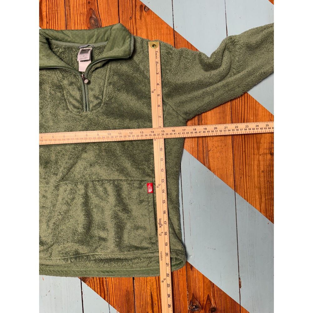 The North Face Fleece Pullover Green Quarter Zip Cozy Women’s Small - Picture 5 of 9